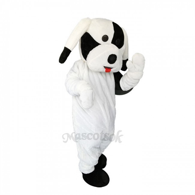 Black And White Dog Mascot Adult Costume