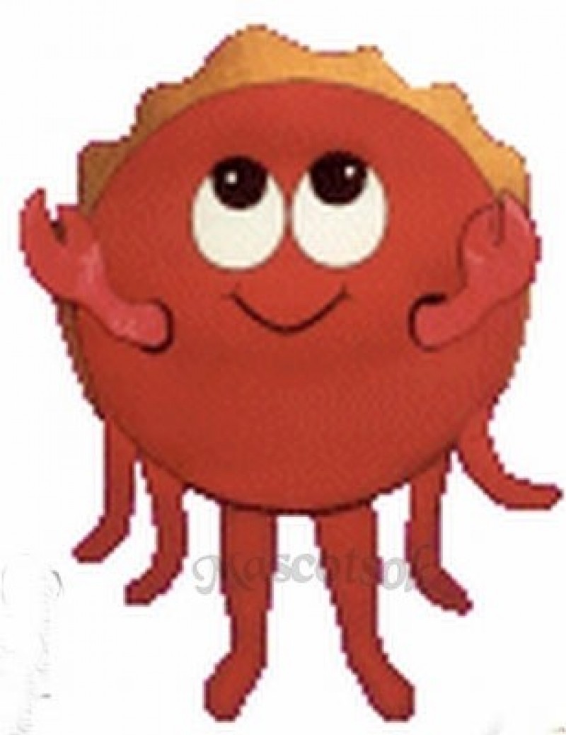 Cute Happy Crab Mascot Costume