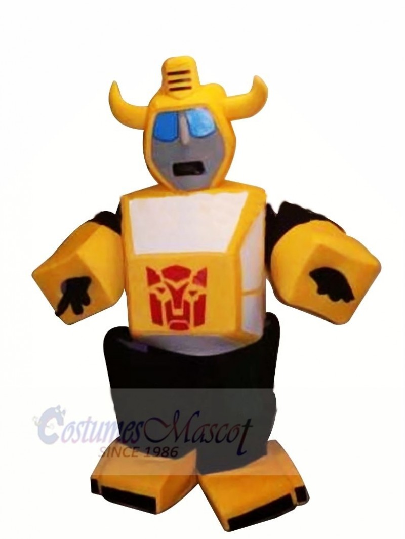 High Quality Yellow Robot Mascot Costumes Cartoon
