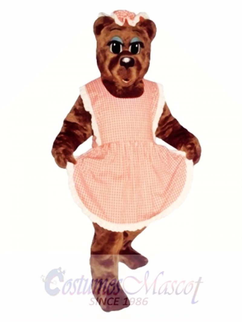 Ma Bear with Apron & Hat Mascot Costume