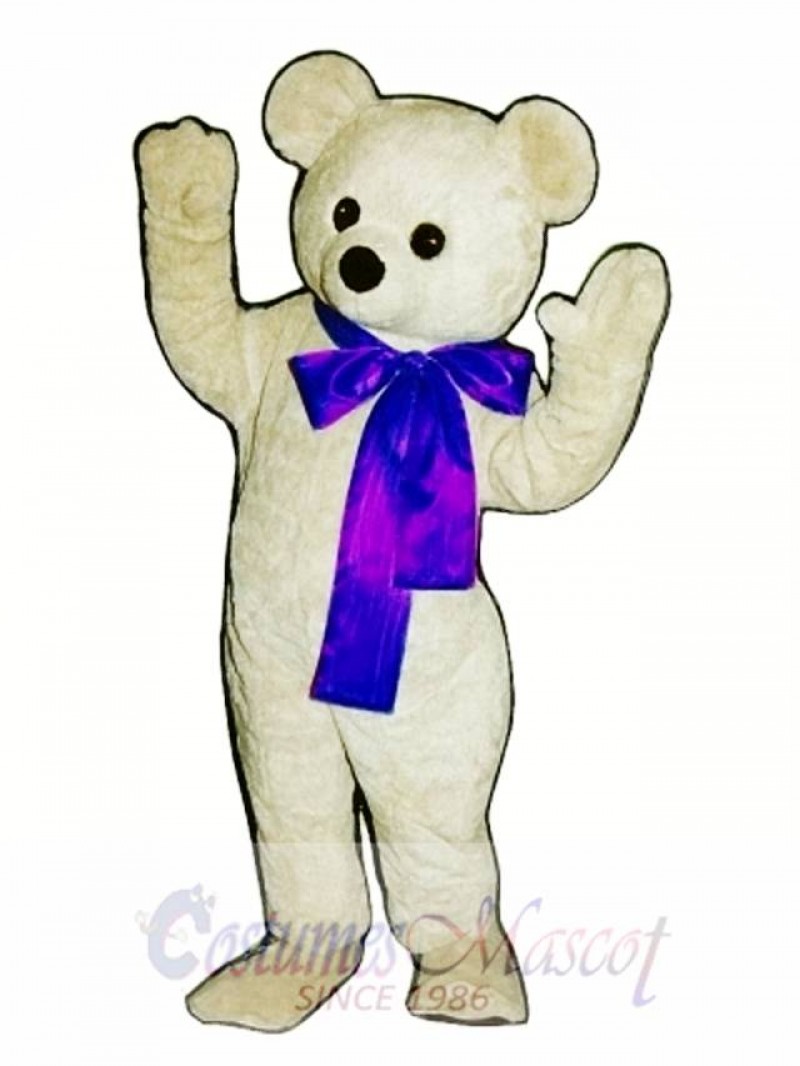 New Beau Bear with Bow Mascot Costume