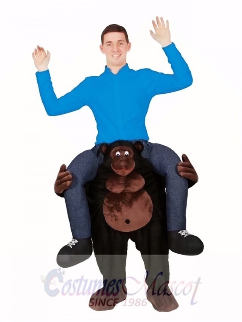 Riding on Shoulder Gorilla Carry Me on Mascot Costume Piggy Back Ride Outfit