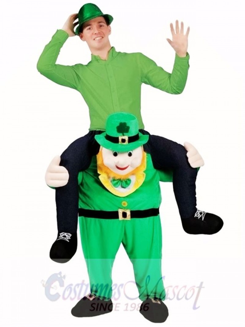 Piggy Back Costume Carry Me Leprechaun Mascot Costume St Patricks Day Fancy Dress