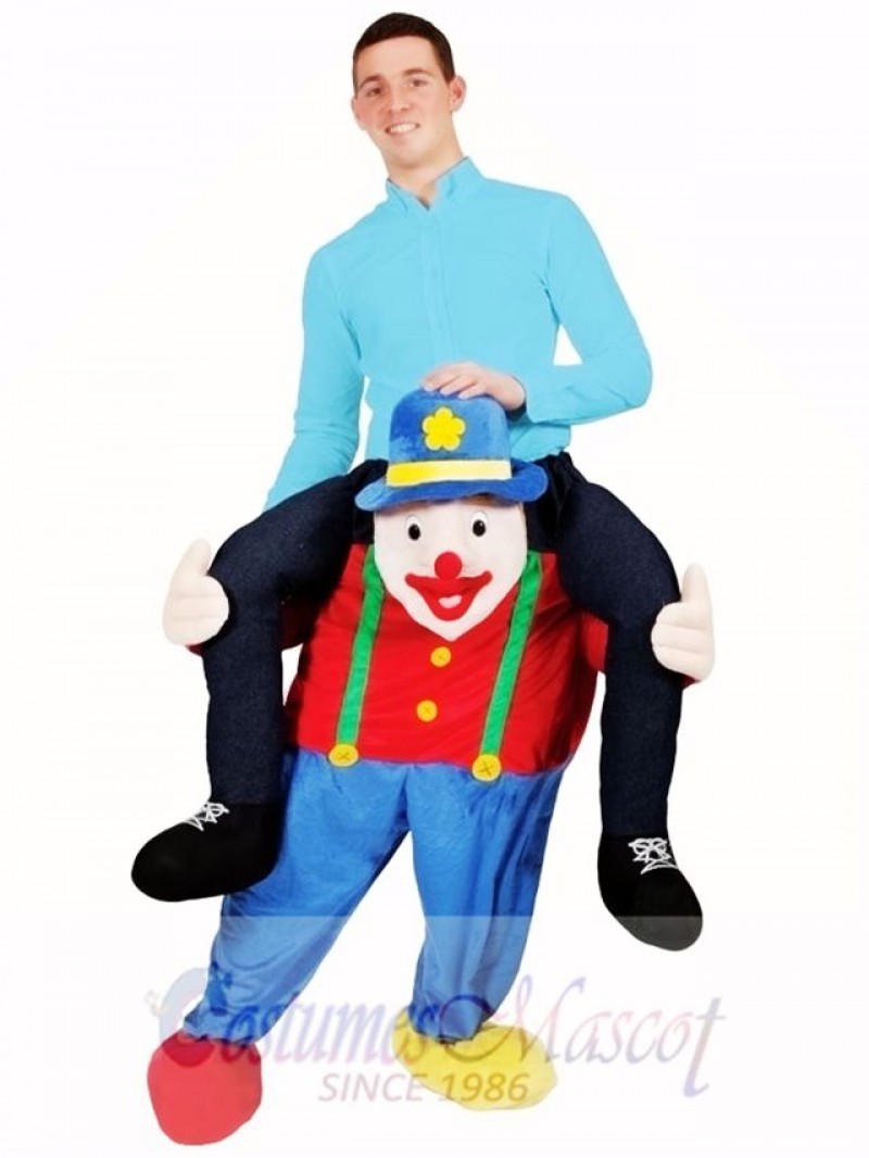 Carry Me Illusion Costume Piggy Back Circus Clown Mascot Costume Ride On Me Funny Fancy Dress