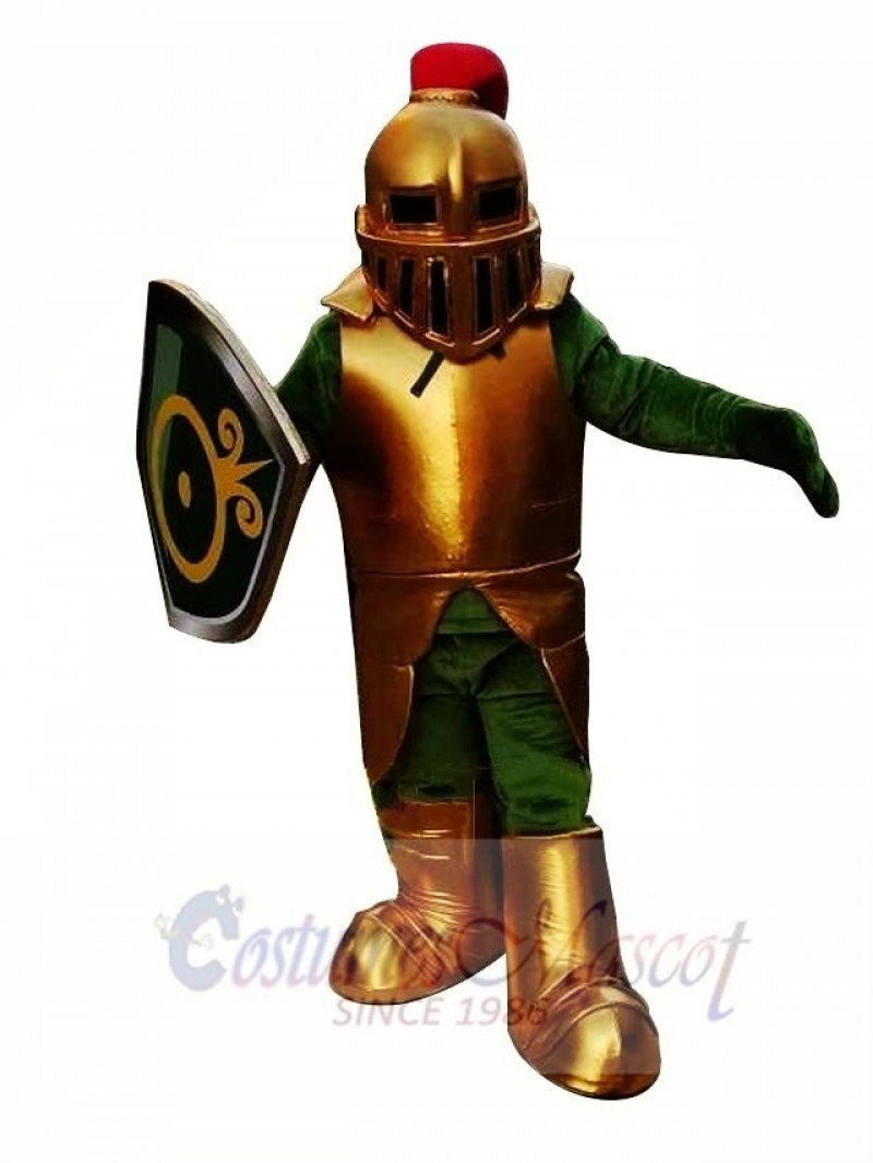 Golden Knight Spartan Trojan Mascot Costume 