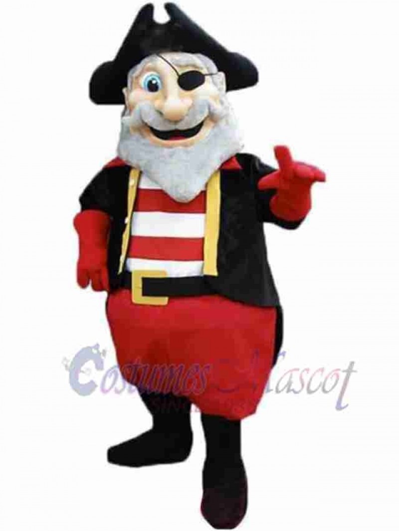 Old One-Eyed Pirate Mascot Costume