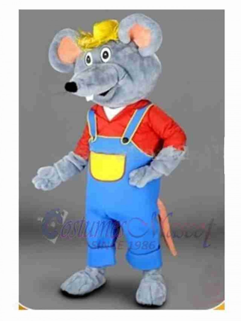 Mouse in Salopettes Mascot Costume