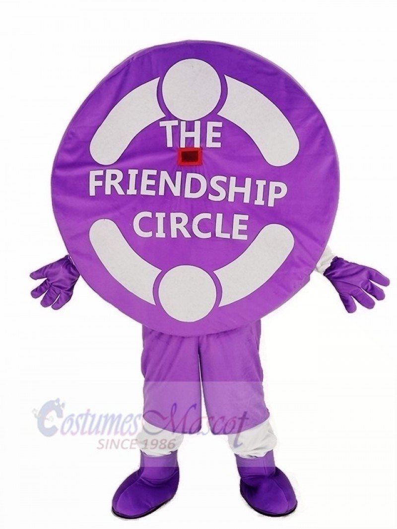 Realistic New Friendly Purple Friendship Circle Mascot Costume Cartoon