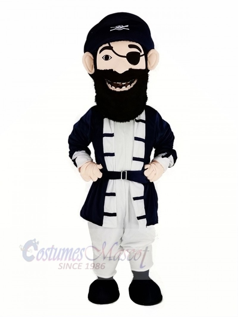 Cool Bearded Pirate Mascot Costume People