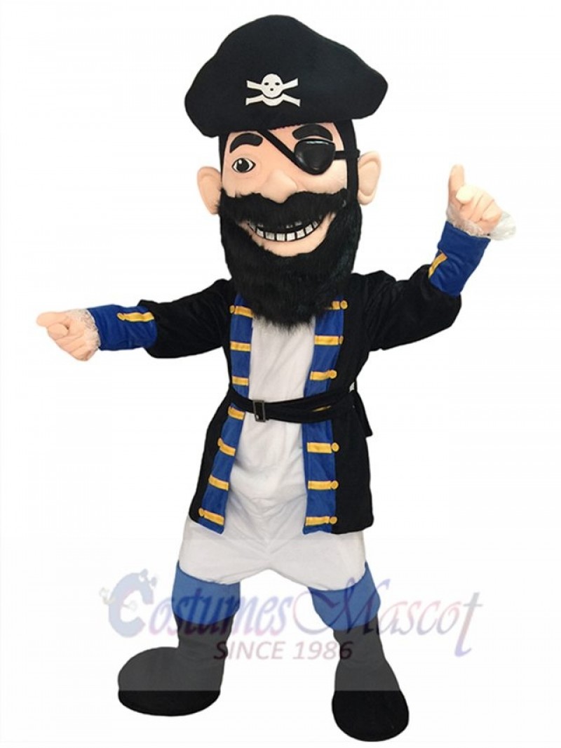 Custom Color Redbeard Pirate Royal Blue Mascot Costume