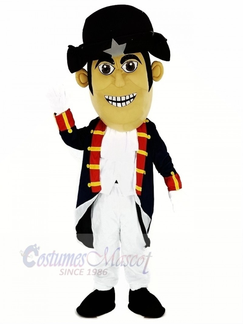 Patriot with Dark Blue Cloth Mascot Costume People