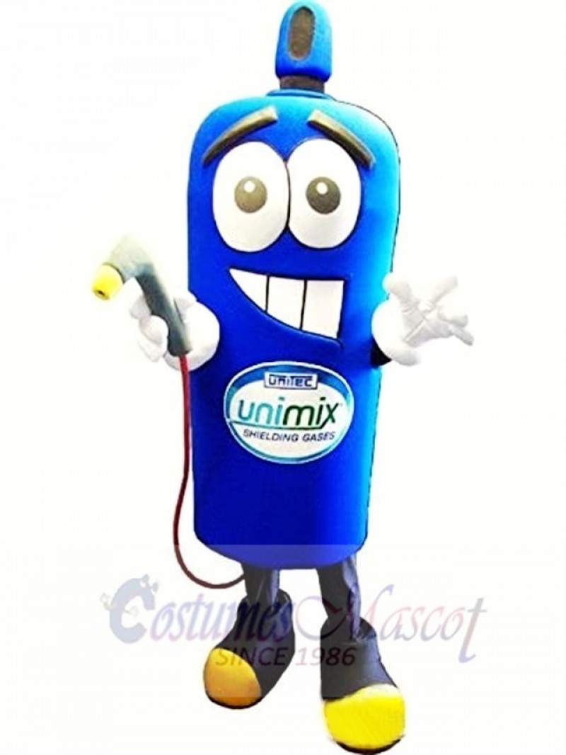 Blue Gas Bottle Mascot Costume 