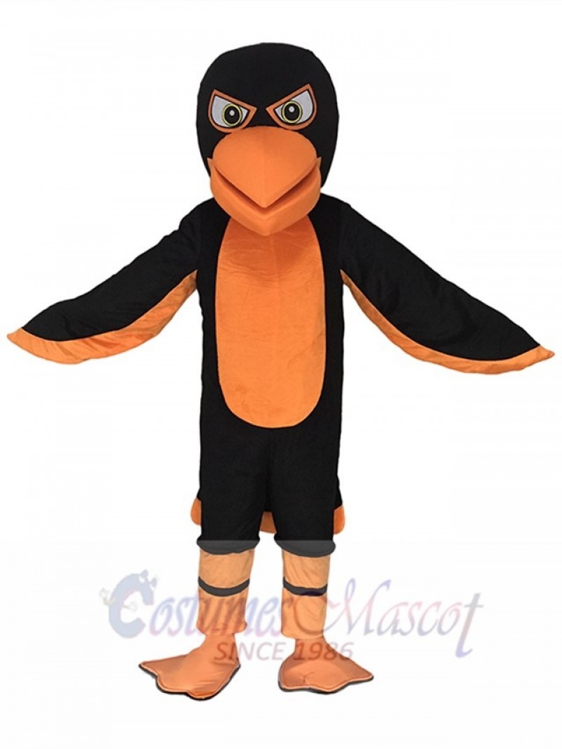 Black and Orange Falcon Mascot Costume