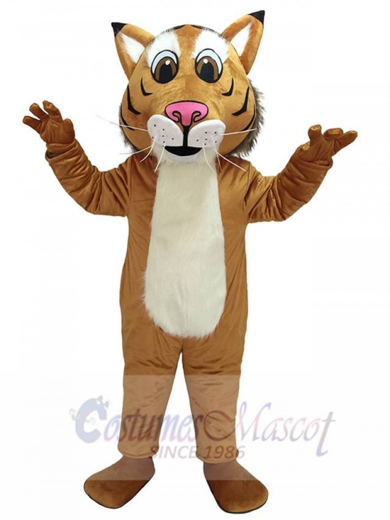 Fierce New Friendly Bobcat Mascot Costume
