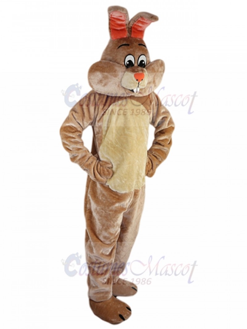 Brown Rabbit with Red Nose Mascot Costumes Animal