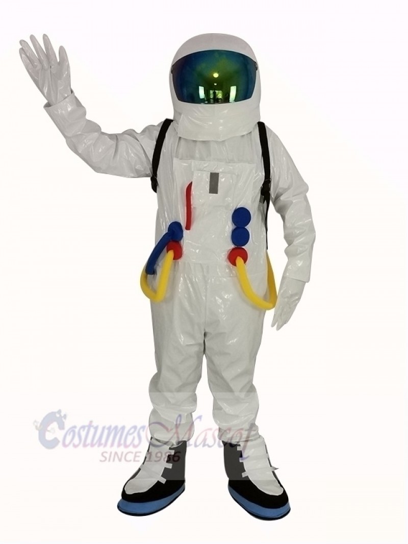 Astronaut Space Suit with Oxygen Bag Mascot Costume Adult