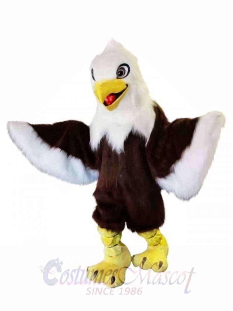 Long Fur White Head Eagle Mascot Costume