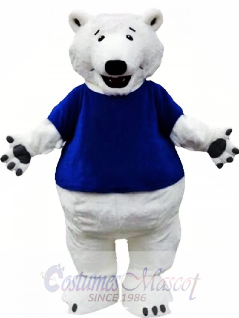 Polar Bear Mascot Costume with T-shirts