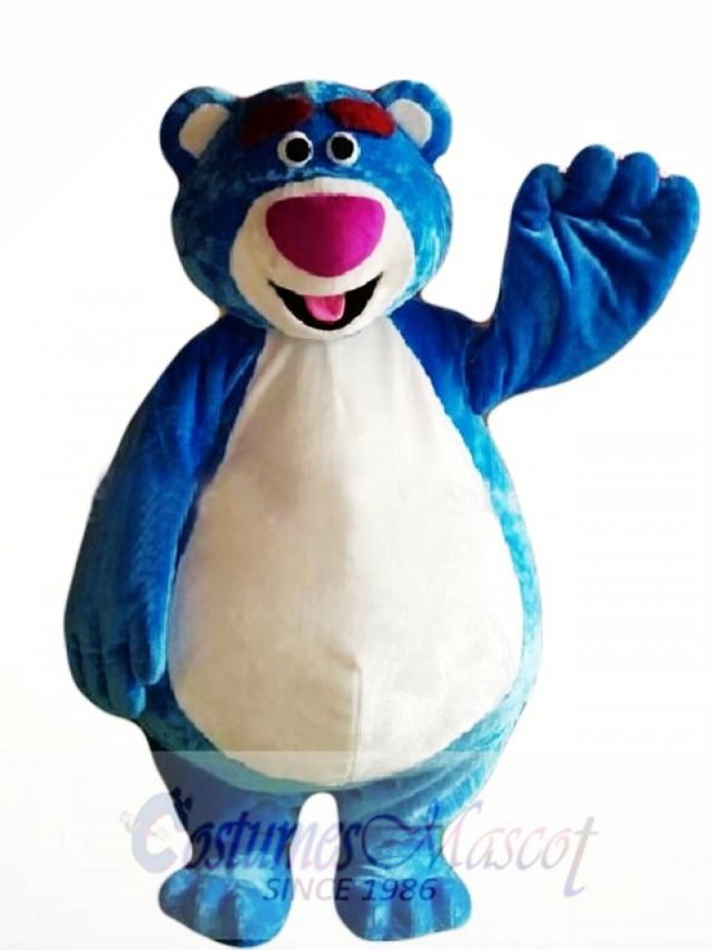 Cartoon Character Blue Bear Mascot Costume