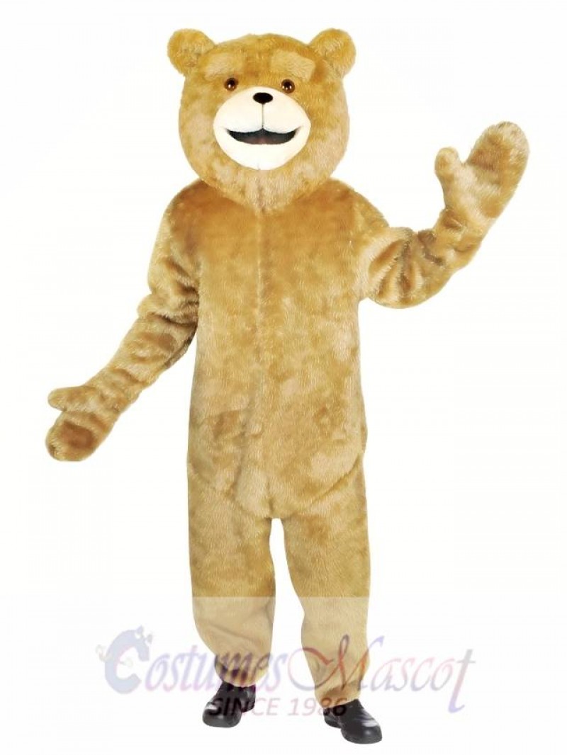 Ted Jumpsuit Bear Mascot Costume