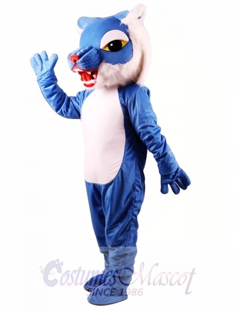 Blue Wildcat Power Cat Mascot Costume