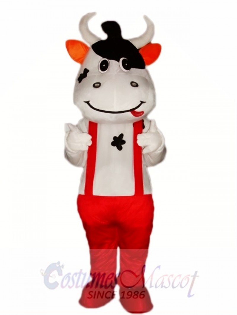 Red Cattle Cow Mascot Costume