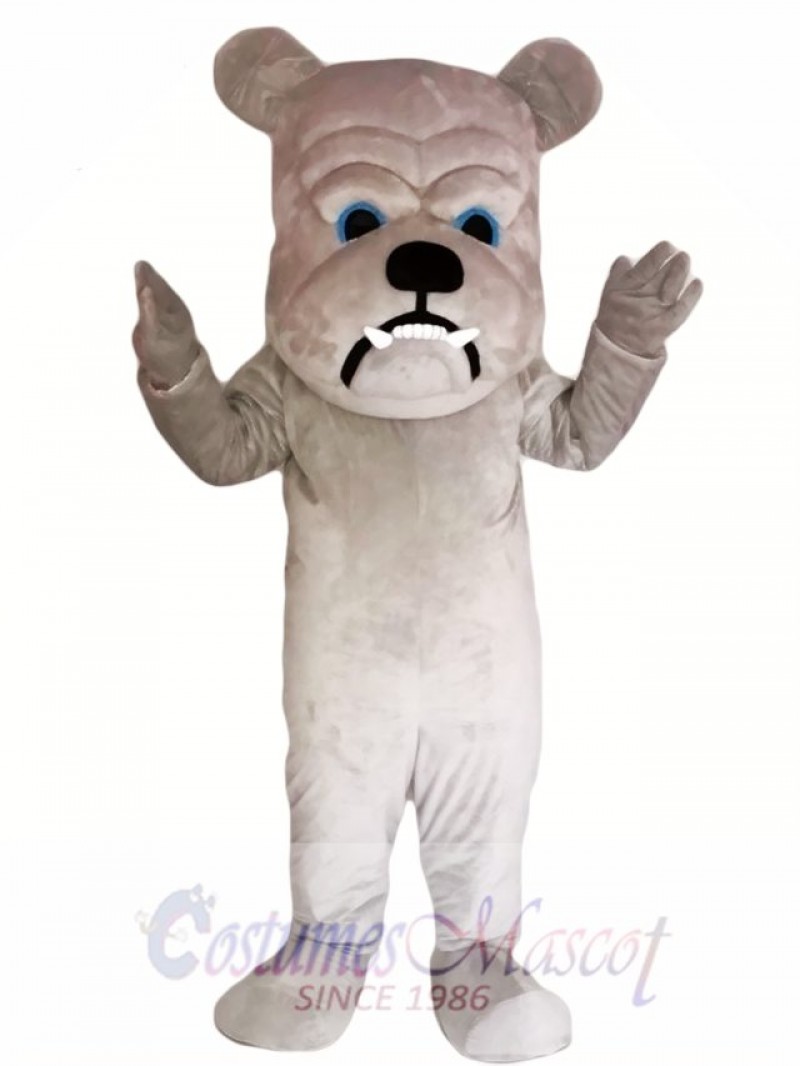 Grey Bulldog Mascot Costume