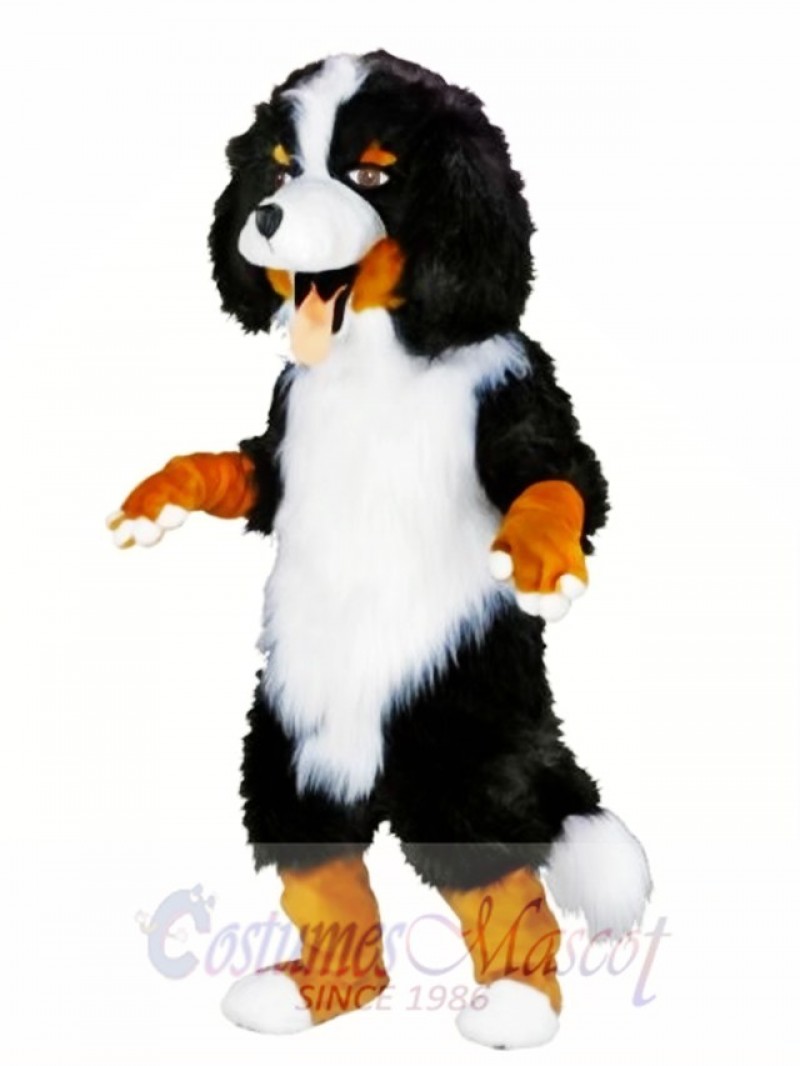 White and Black Sheep Dog Mascot Costume