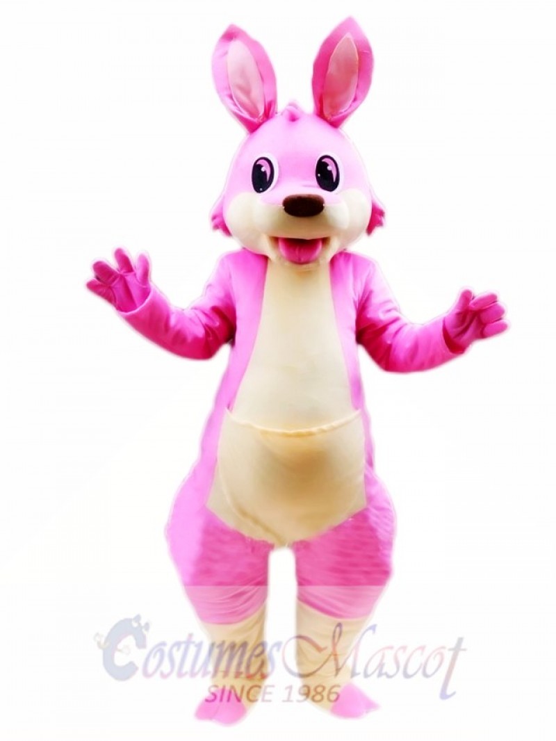 Pink Cartoon Kangaroo Mascot Costume