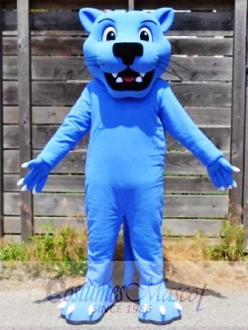 Blue Panther Leopard Mascot Costume