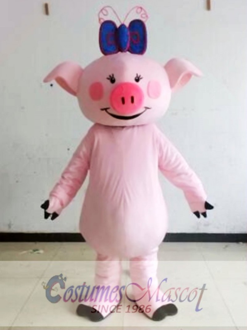 Character Adult Cute Pink Pig Mascot Costume