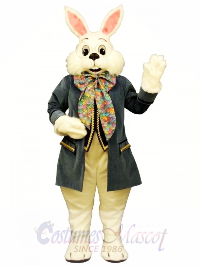 Wendell Blue Rabbit Easter Bunny Mascot Costume