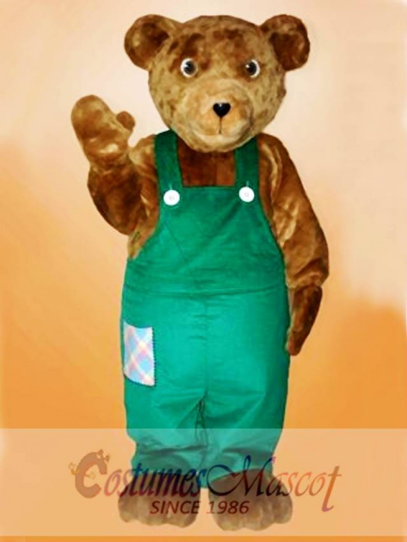 Cute Corduroy Bear Mascot Costume