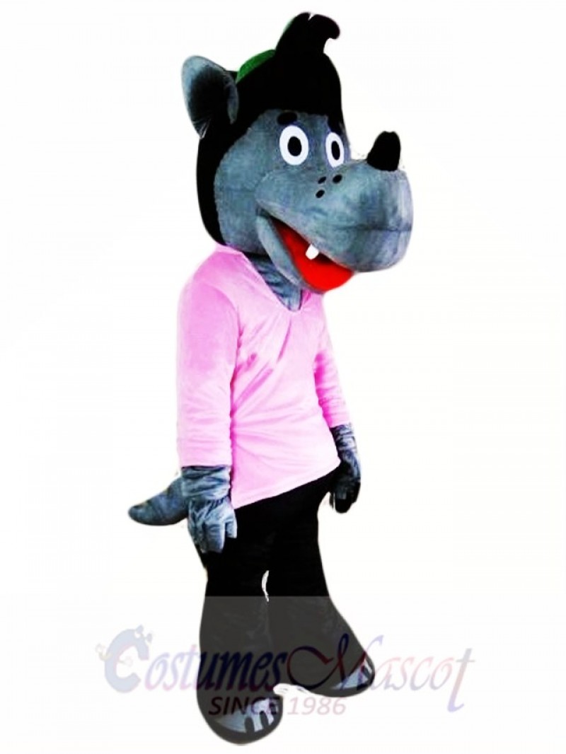 Cartoon Wolf Mascot Costume