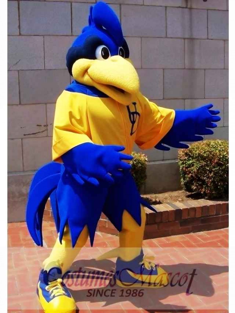 Motion Blue Rooster Big Bird Mascot Costume