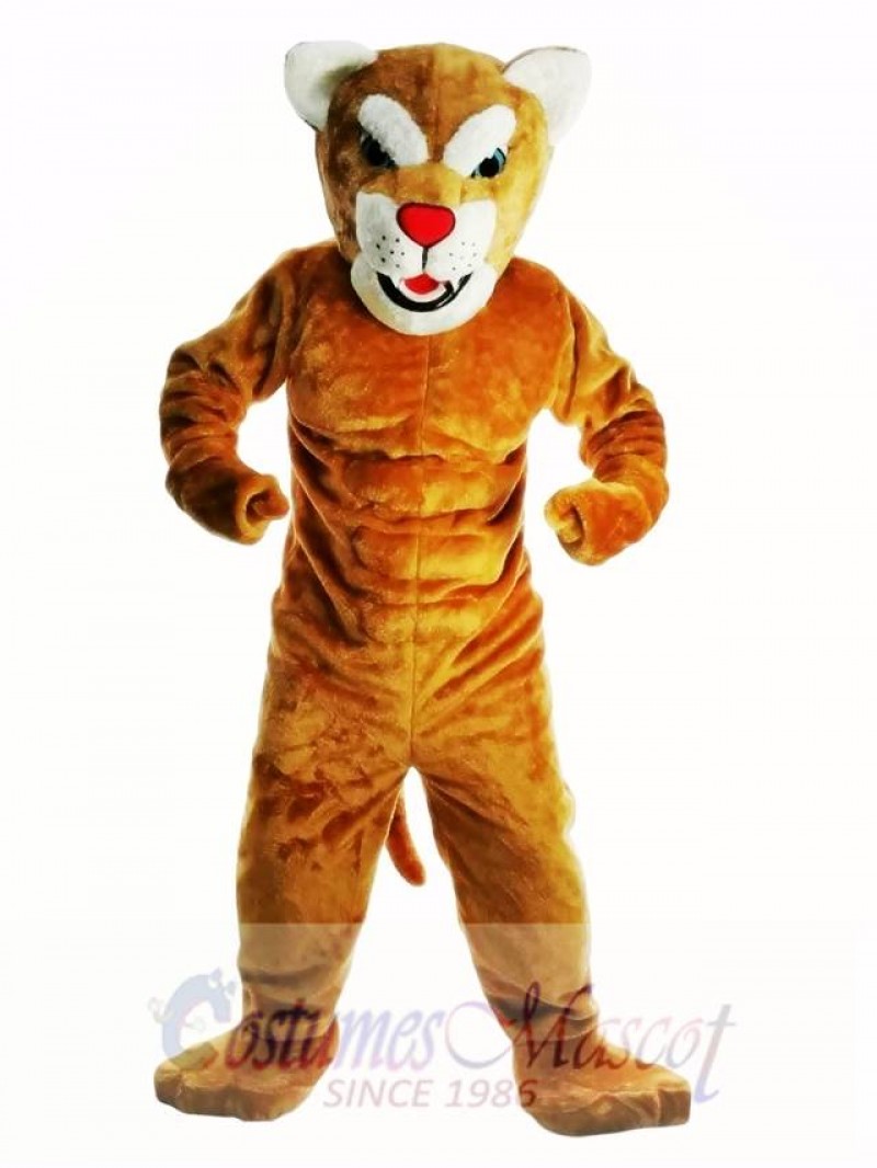 New Power Leopard Panther Cat Cougar Mascot Costume