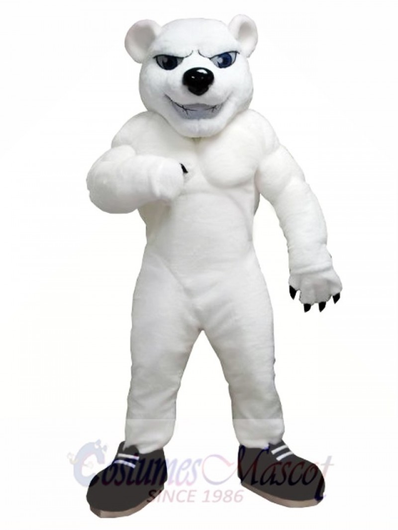 Power Polar Bear Mascot Costume