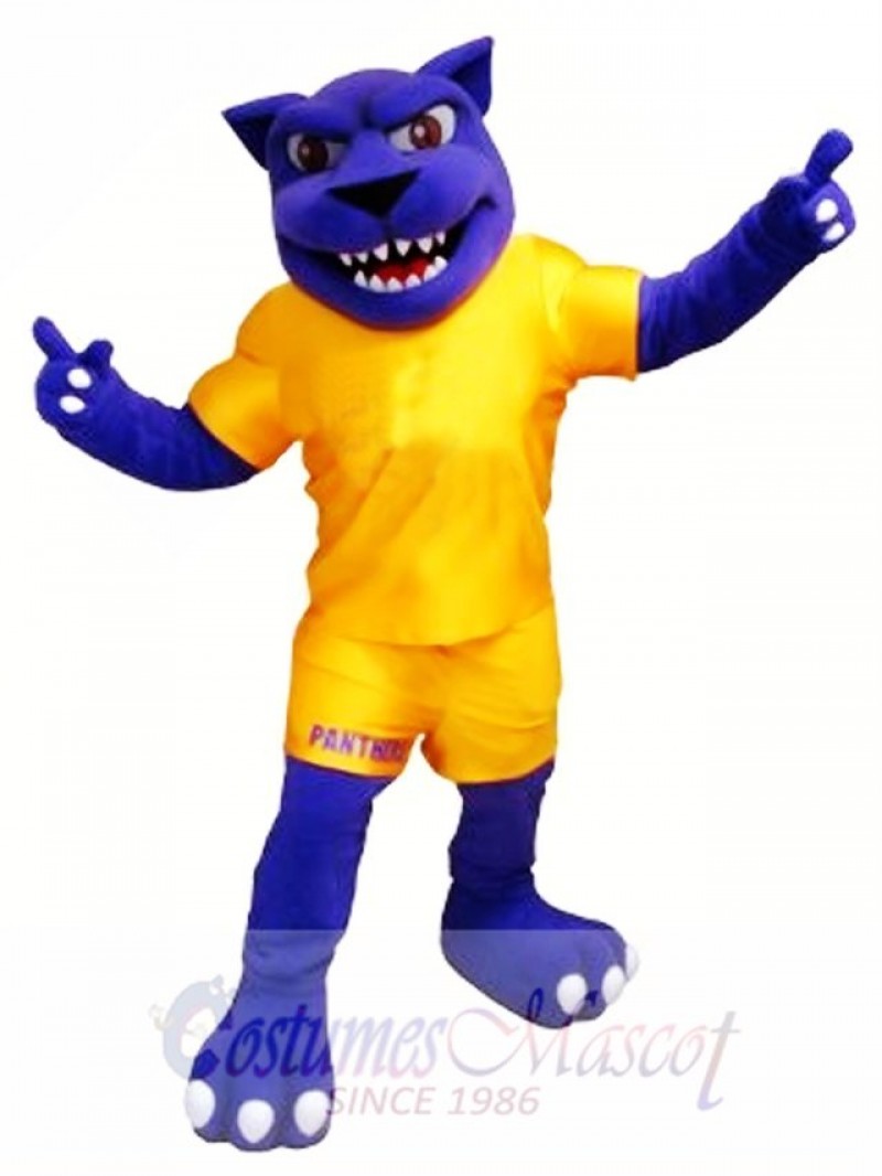 Power Blue Panther Mascot Costume