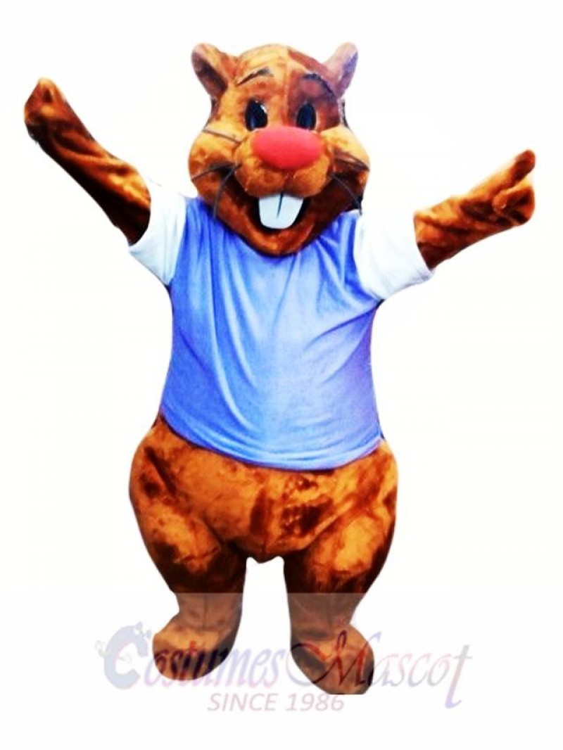 Cute Adult Beaver Mascot Costume