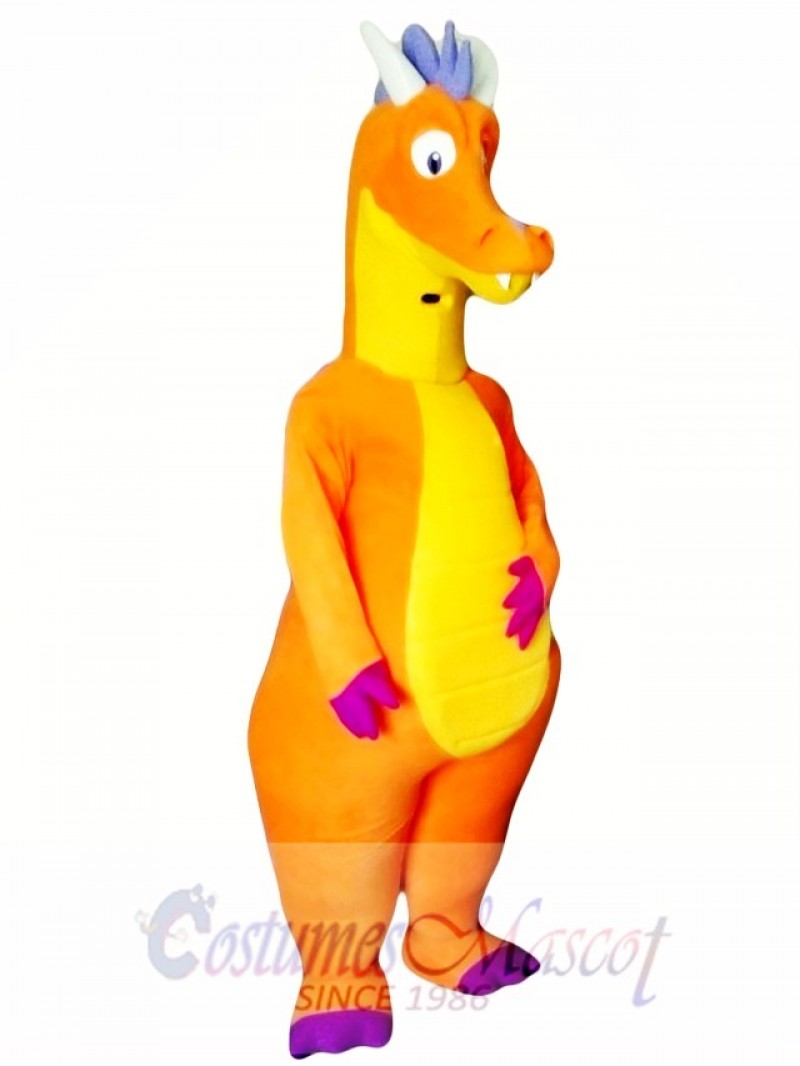 Orange and Yellow Dragon Mascot Costume  