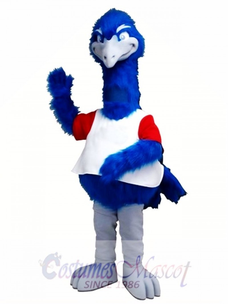 Big Tall Blue Bird Ostrich Mascot Costume