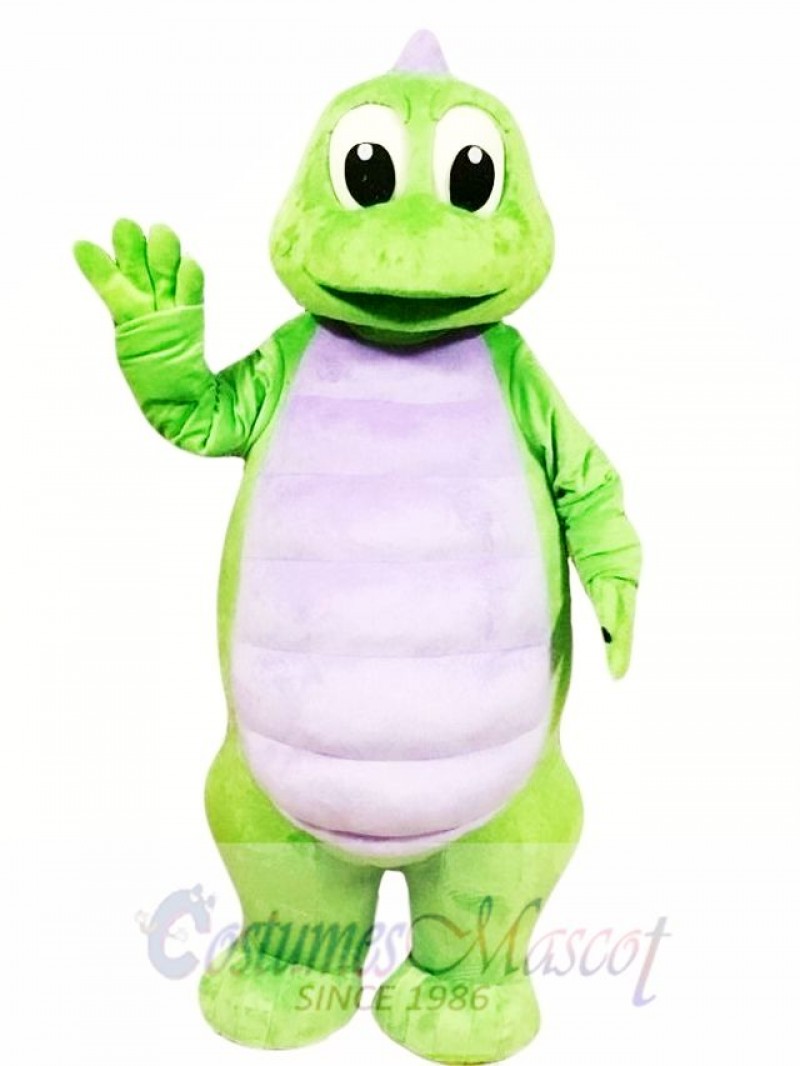 Cute Green Dinosaur Mascot Costume