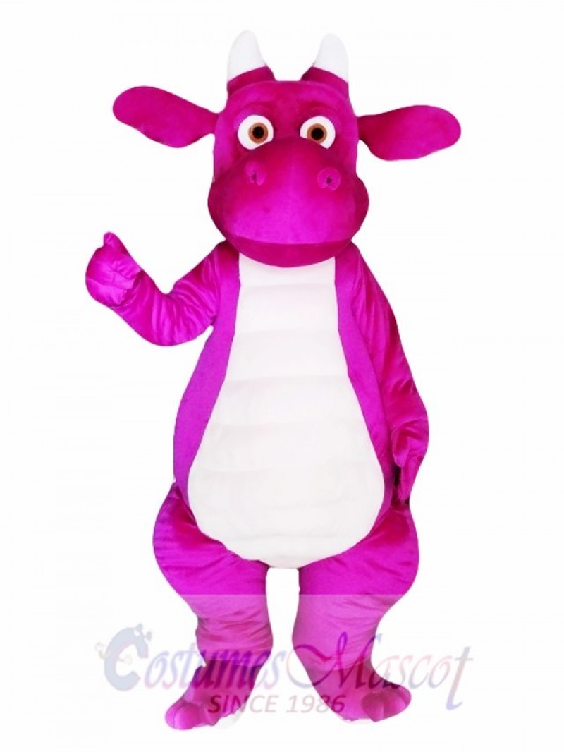 Purple Adult Dragon Mascot Costume