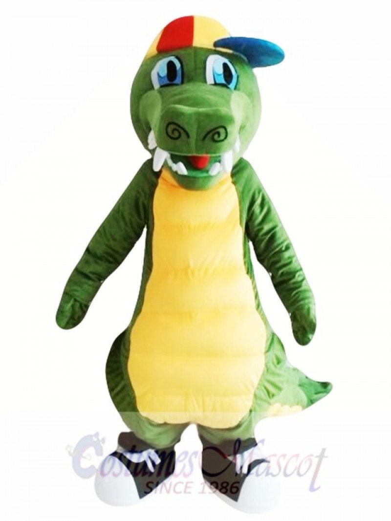 Adult Green Dinosaur Mascot Costume