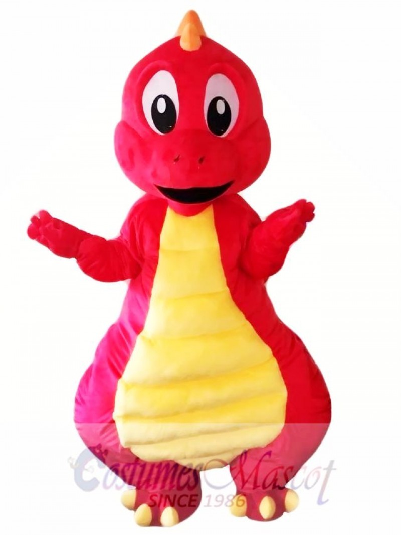 Red Dinosaur Mascot Costume