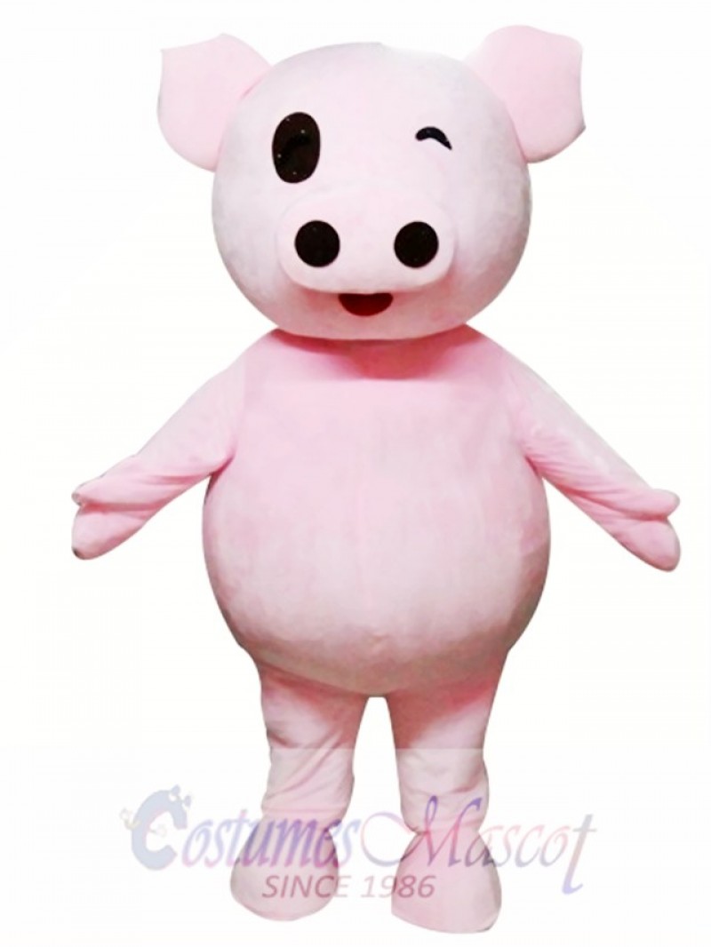 Cute Pink Pig Mascot Costume