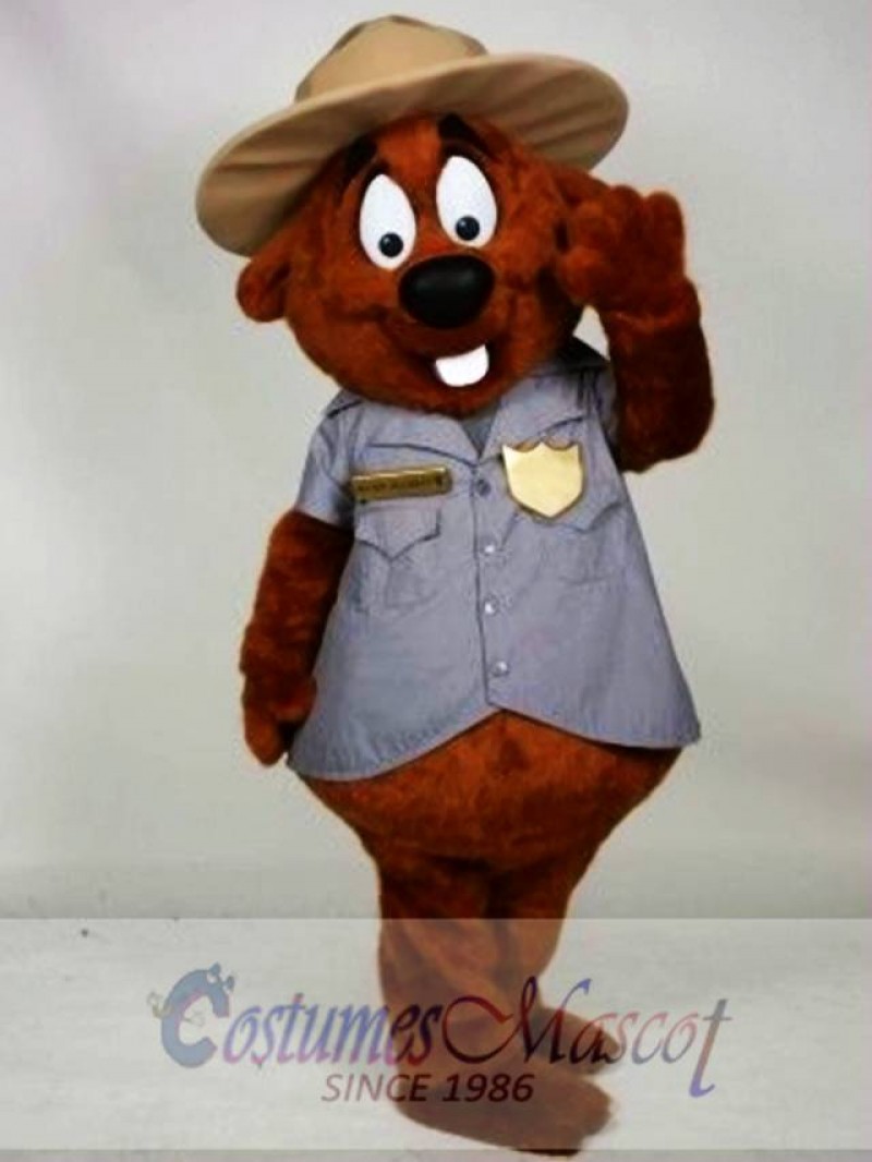 Police Beaver Mascot Costume