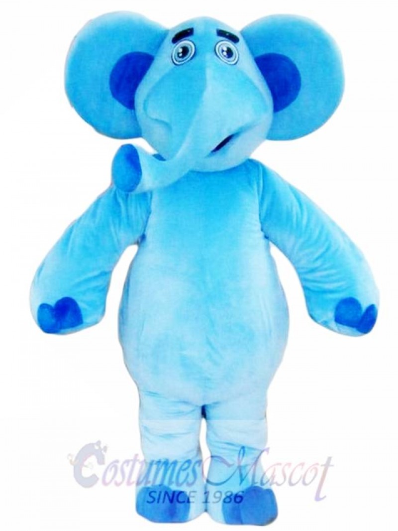 Blue Elephant Mascot Costume For Adults