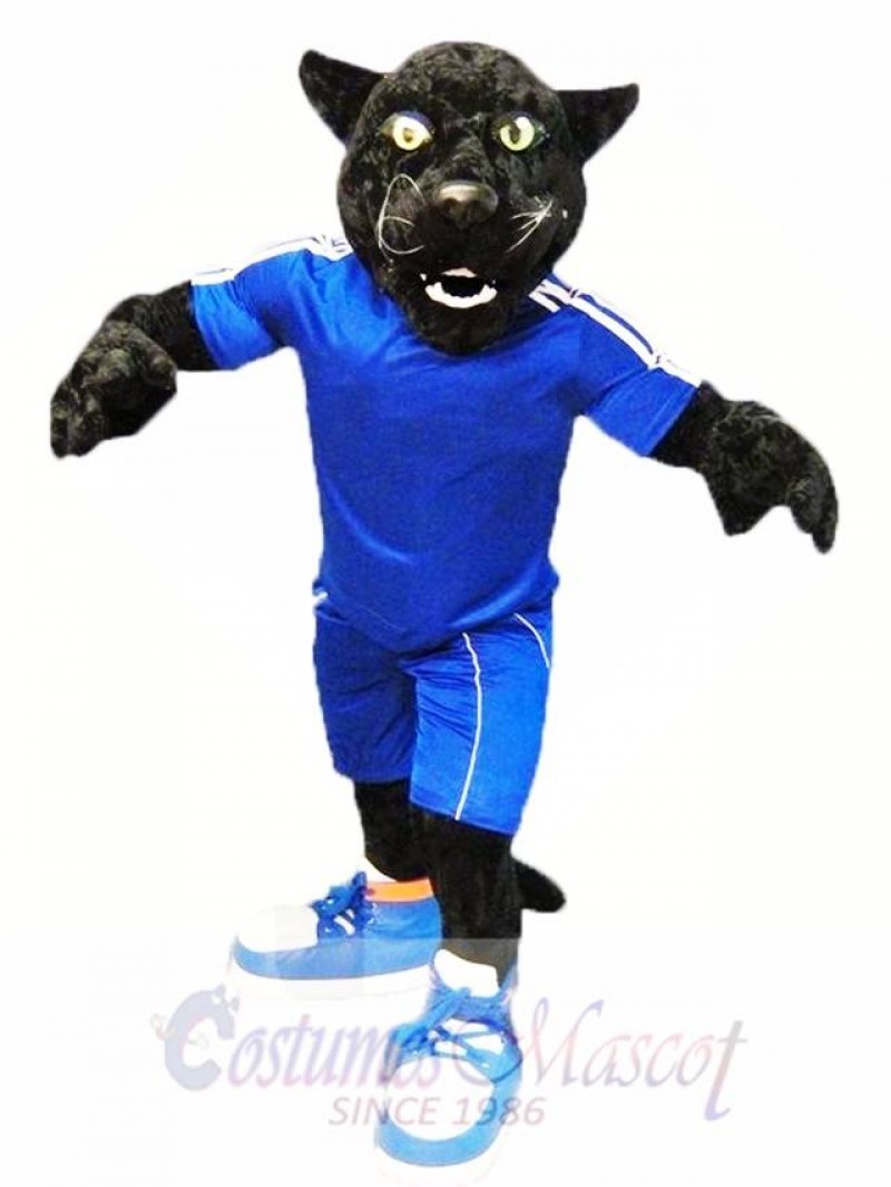 Black Sport Panther Mascot Costume