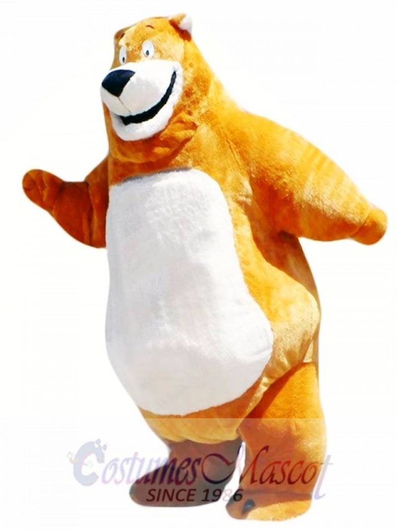 Happy Brown Bear Mascot Costume  